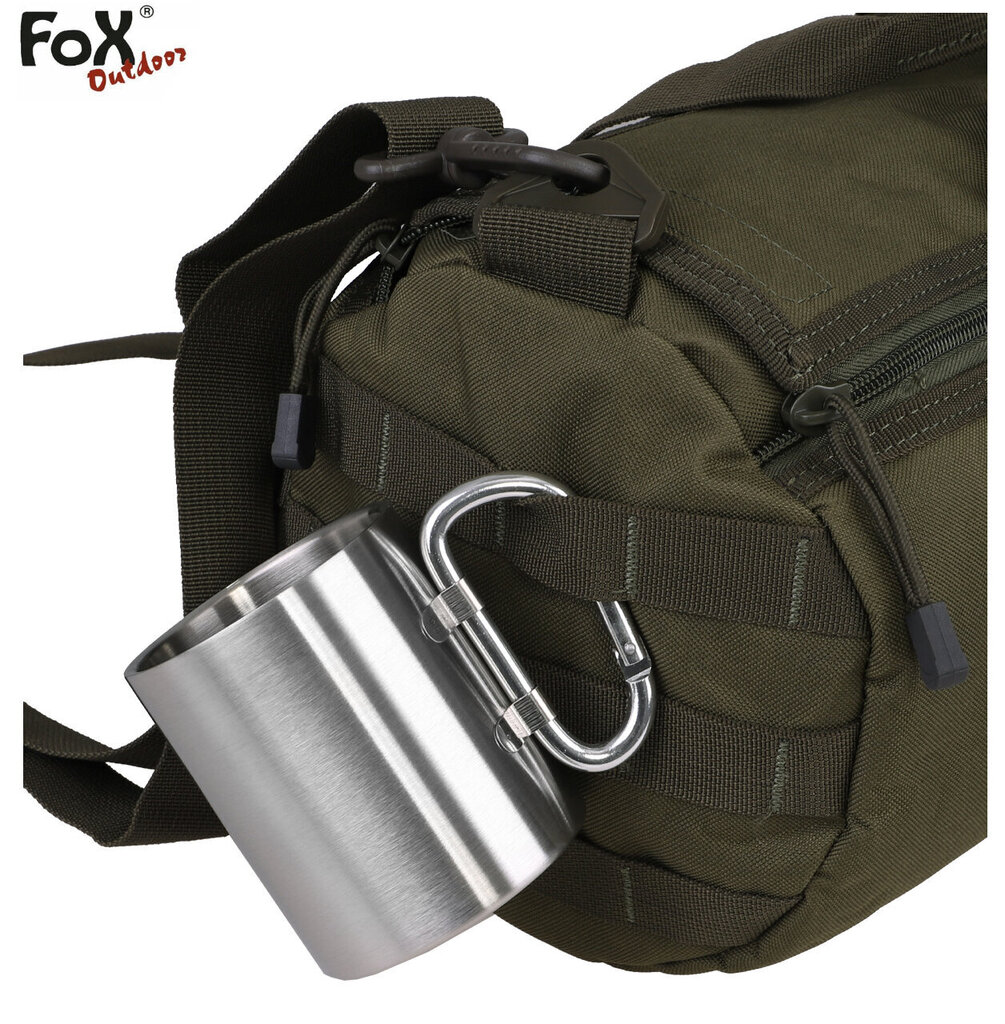 Termiskā ceļojuma krūze ar karabīni Fox Outdoor, 300 ml цена и информация | Ugunskura katli, trauki un galda piederumi  | 220.lv