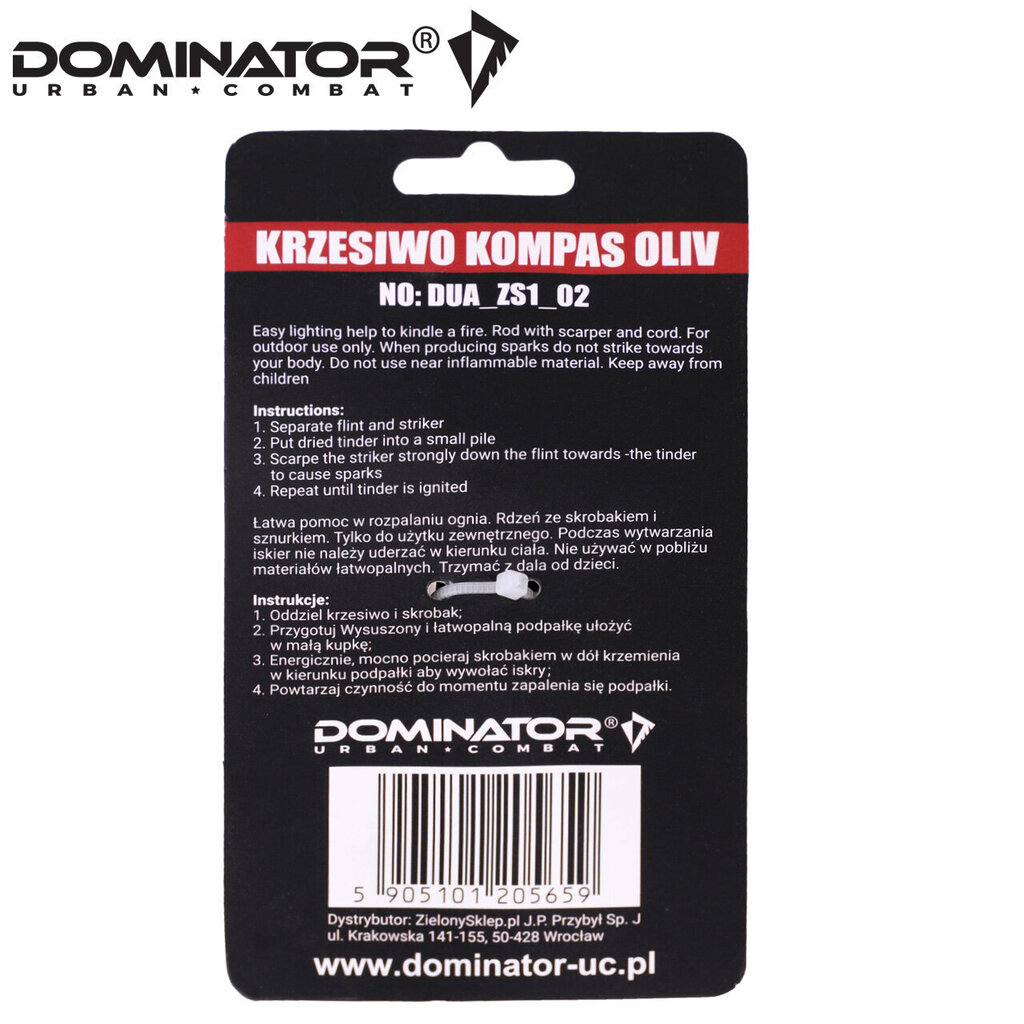 Krams uguns iekuršanai Dominator Urban Combat, 7x0,8 cm cena un informācija | Citas tūrisma preces | 220.lv