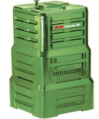 3 kameru kompostētājs Al-Ko 390 l, zaļš цена и информация | Уличные контейнеры, контейнеры для компоста | 220.lv