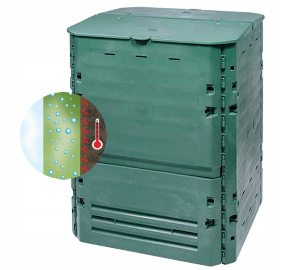 1 kameras kompostētājs Graf,600 l, zaļš цена и информация | Komposta kastes un āra konteineri | 220.lv