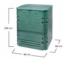 1 камера для компоста Graf 600 л зеленая цена и информация | Уличные контейнеры, контейнеры для компоста | 220.lv