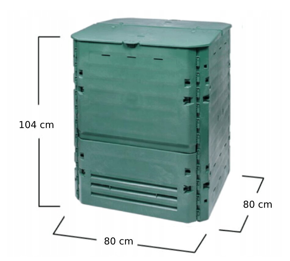 1 kameras kompostētājs Graf,600 l, zaļš цена и информация | Komposta kastes un āra konteineri | 220.lv