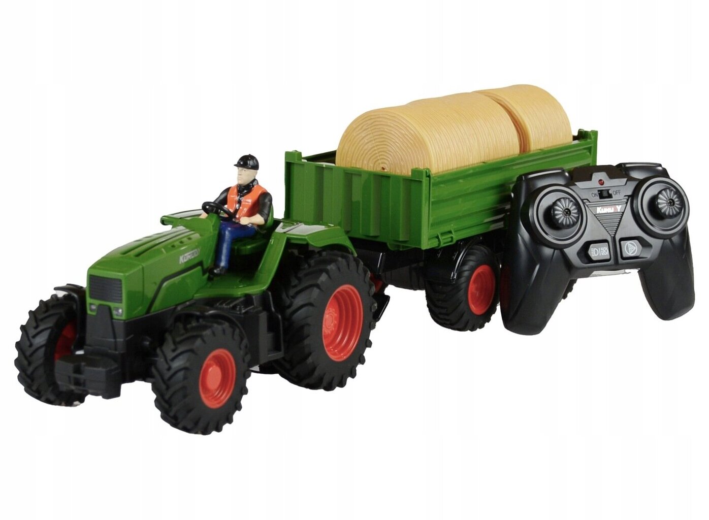 Tālvadības traktors ar piekabi Korody 6662 cena un informācija | Rotaļlietas zēniem | 220.lv