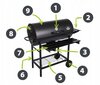 Kokogļu grils Five-Star Grill&Chill, 71 x 35 cm, melns cena un informācija | Grili | 220.lv