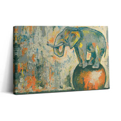 Glezna Gleznota ziloņa figūra uz bumbas цена и информация | Картины | 220.lv