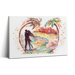 Glezna Akvareļu mīlestība Maiami pludmalē cena un informācija | Gleznas | 220.lv