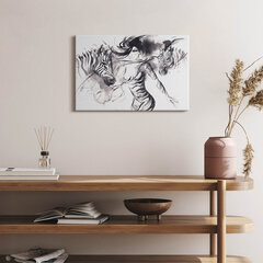 Glezna Sieviete starp zebras abstrakcija cena un informācija | Gleznas | 220.lv