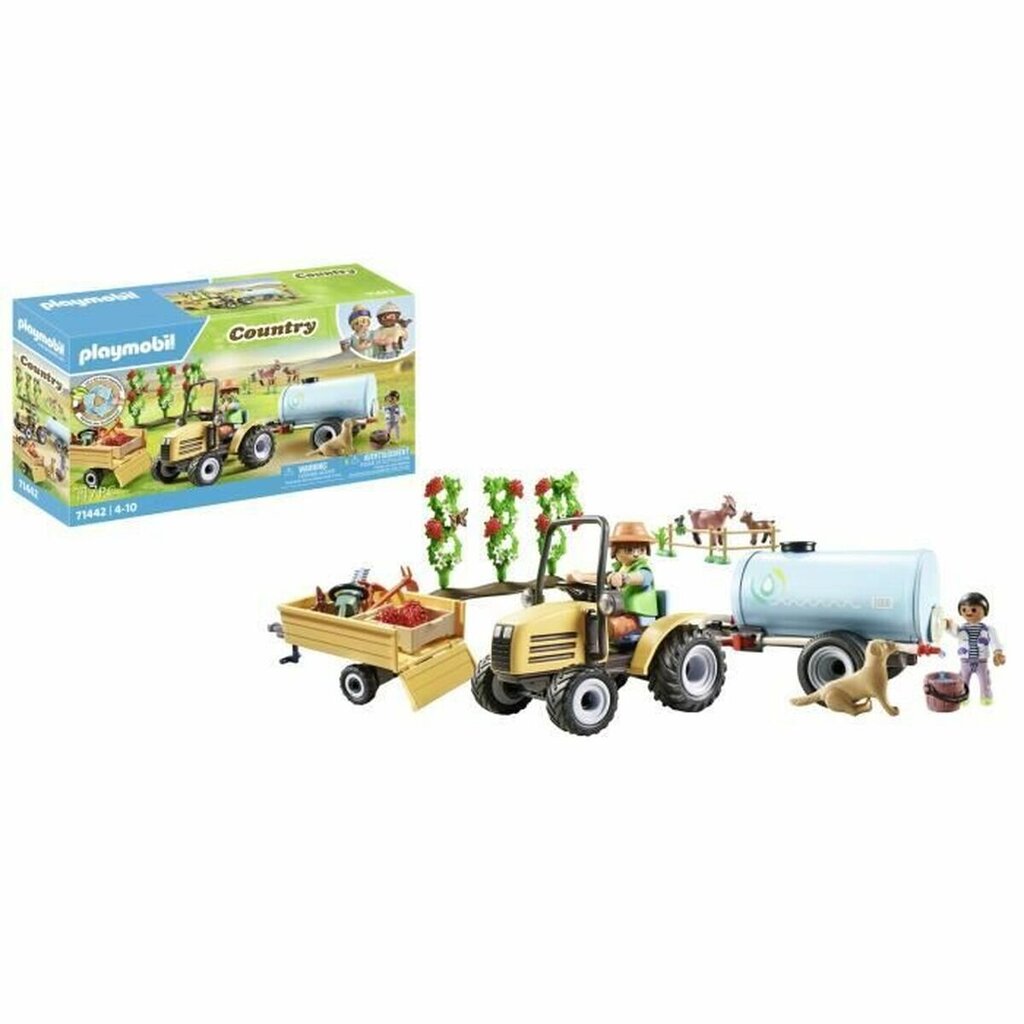 71442 Playmobil lauku traktors ar piekabi un ūdens tvertni, 117 daļas цена и информация | Konstruktori | 220.lv