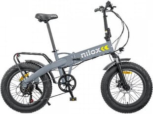 Elektriskais velosipēds Nilox J4 Plus Green, 20", pelēks цена и информация | Электровелосипеды | 220.lv