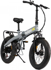 Elektriskais velosipēds Nilox J4 Plus Green, 20", pelēks cena un informācija | Elektrovelosipēdi | 220.lv