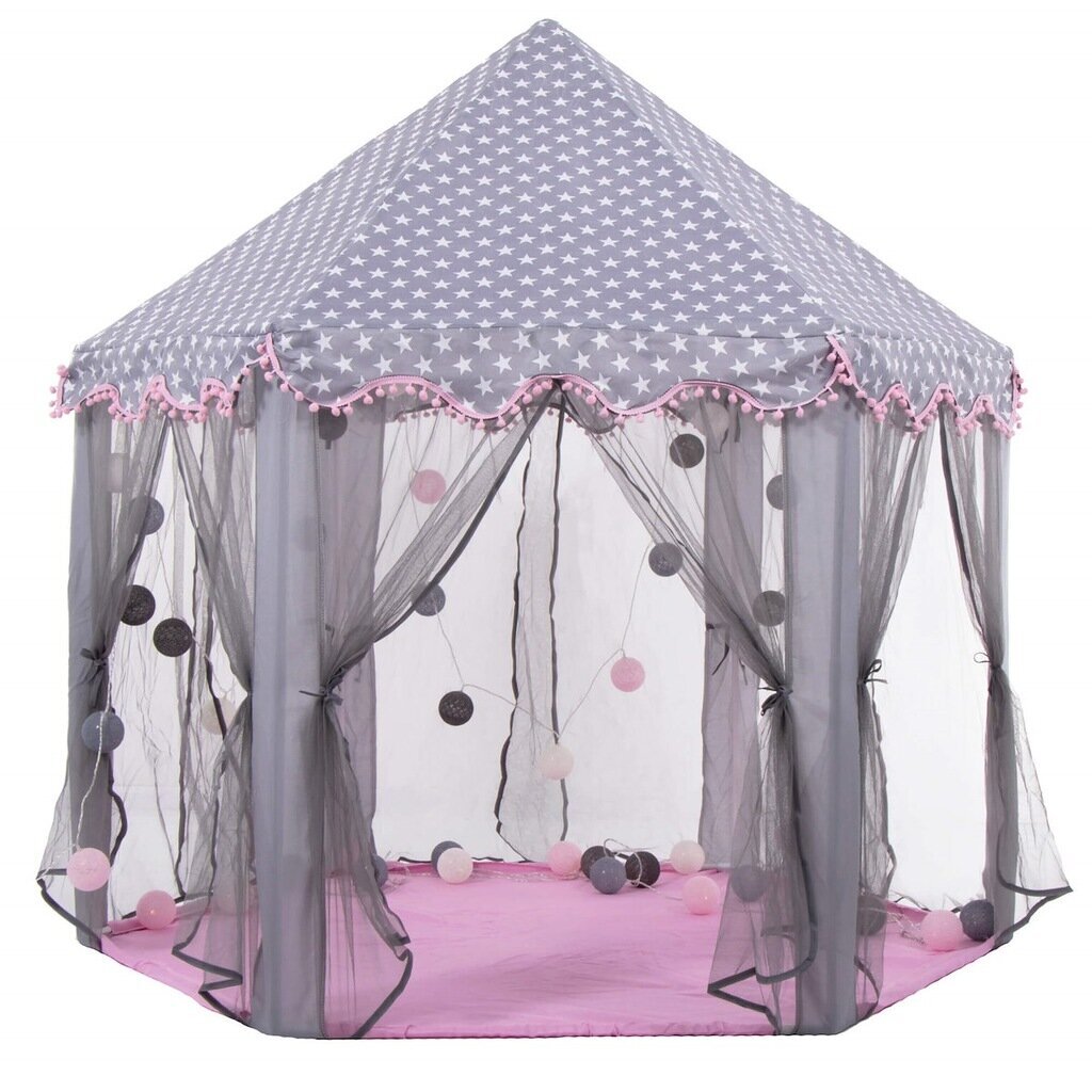 Bērnu rotaļu telts Fluxar home 5017, pelēka, 140x138 cm цена и информация | Bērnu rotaļu laukumi, mājiņas | 220.lv
