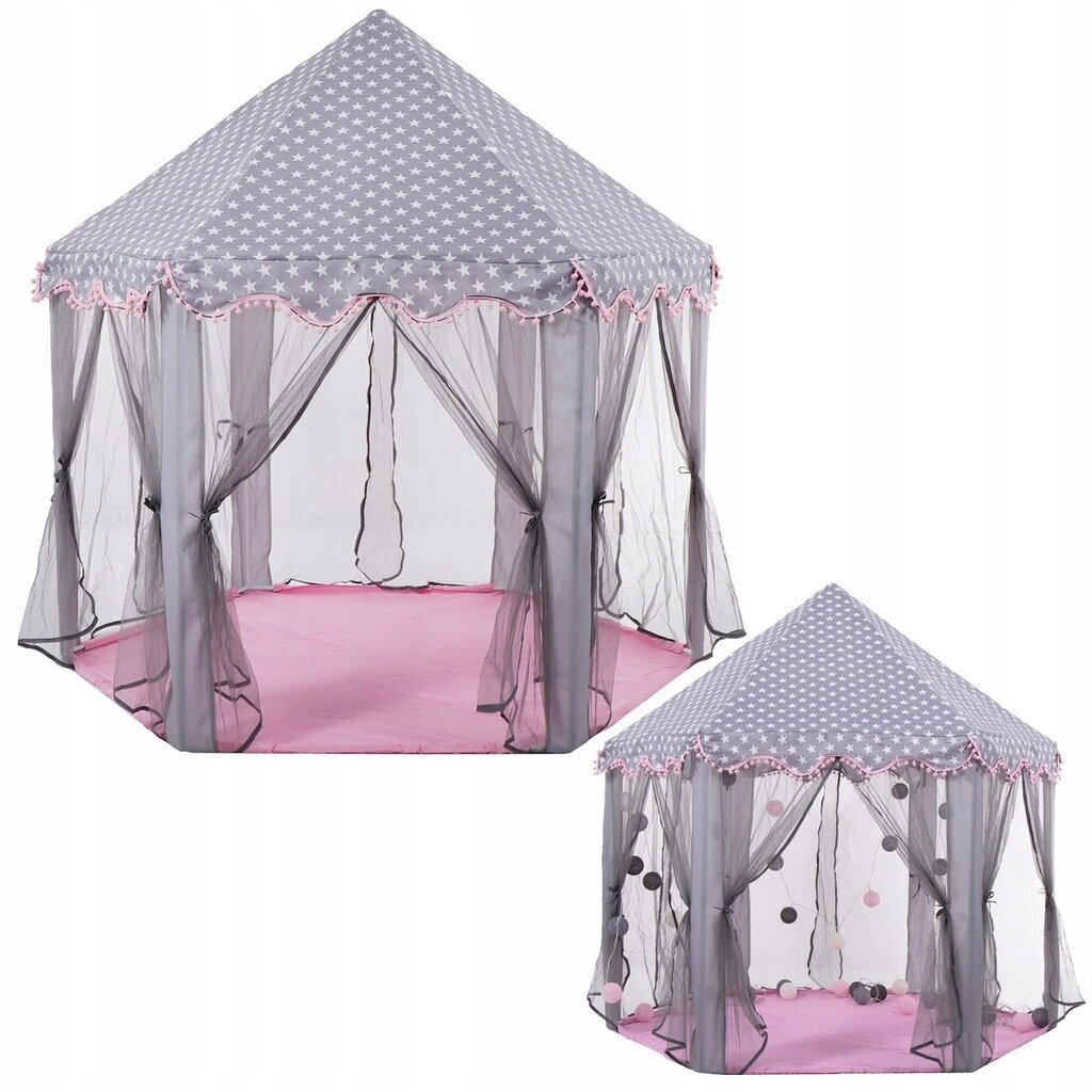 Bērnu rotaļu telts Fluxar home 5017, pelēka, 140x138 cm цена и информация | Bērnu rotaļu laukumi, mājiņas | 220.lv