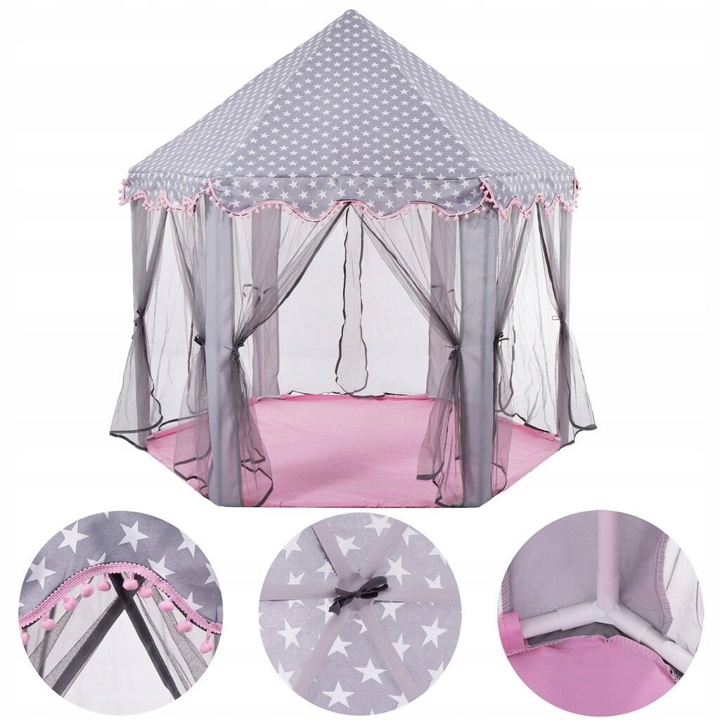Bērnu rotaļu telts Fluxar home 5017, pelēka, 140x138 cm cena un informācija | Bērnu rotaļu laukumi, mājiņas | 220.lv