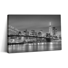 Glezna Ņujorkas Bruklinas tilts naktī cena un informācija | Gleznas | 220.lv