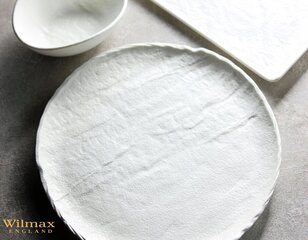 Pusdienu šķīvis sekls balts apaļš Wilmax porcelāns 23 cm cena un informācija | Trauki, šķīvji, pusdienu servīzes | 220.lv