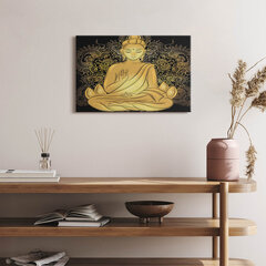 Glezna Zelta Zen Buda cena un informācija | Gleznas | 220.lv