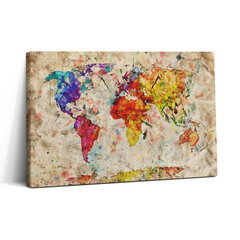 Glezna Krāsaina pasaules karte цена и информация | Картины | 220.lv