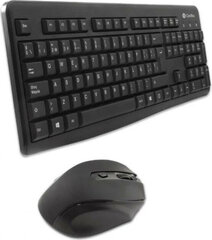 Клавиатура и мышь CoolBox COO-KTR-02W Испанская Qwerty Чёрный Беспроводный цена и информация | Клавиатуры | 220.lv