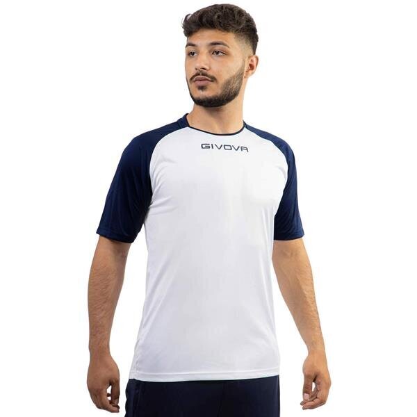 T-krekls vīriešiem Givova Capo Interlock, balts/zils цена и информация | Vīriešu T-krekli | 220.lv