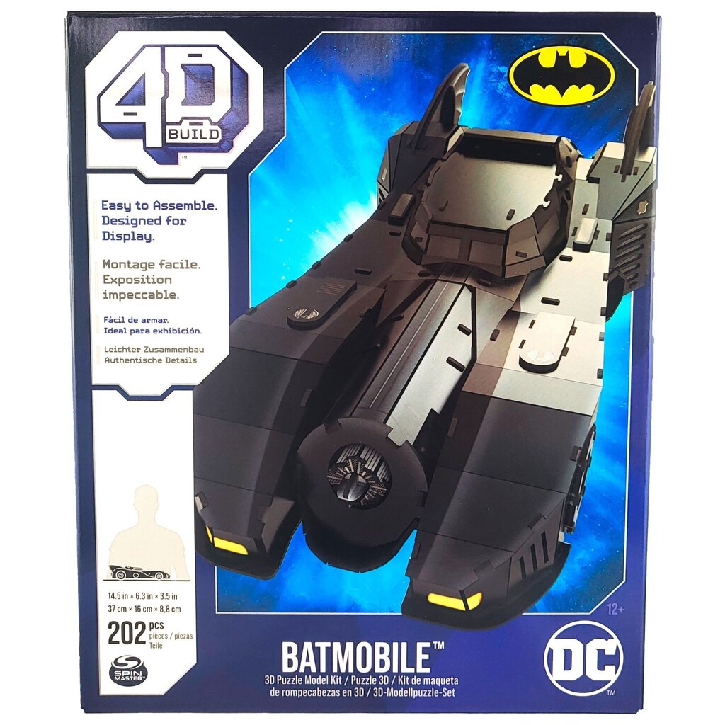 4D konstruktors Spin Master Batman Batmobile, 202 d. cena un informācija | Konstruktori | 220.lv