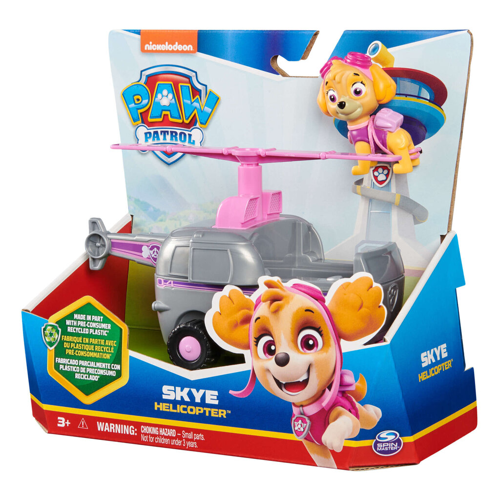 Helikoptera un figūras ekoloģiskais komplekts Paw Patrol 2w1 Skye cena un informācija | Rotaļlietas meitenēm | 220.lv