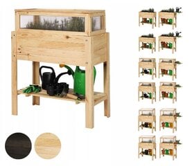 Wamar Приподнятая деревянная садовая кровать, 80 x 37 см цена и информация | Теплицы | 220.lv