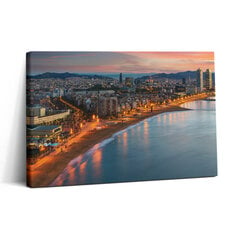 Glezna Pludmale Barselonā Sunrise цена и информация | Картины | 220.lv
