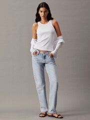 Calvin Klein Jeans tops sievietēm Variegated Rib Woven Tab Bright 560077528, balts cena un informācija | T-krekli sievietēm | 220.lv