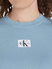Calvin Klein Jeans T-krekls sievietēm Label Washed Rib Slim 560077702, gaiši zils cena un informācija | T-krekli sievietēm | 220.lv