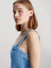 Calvin Klein Jeans sarafāns sievietēm Wrap Bodycon Dress 560077577, zils цена и информация | Платья | 220.lv