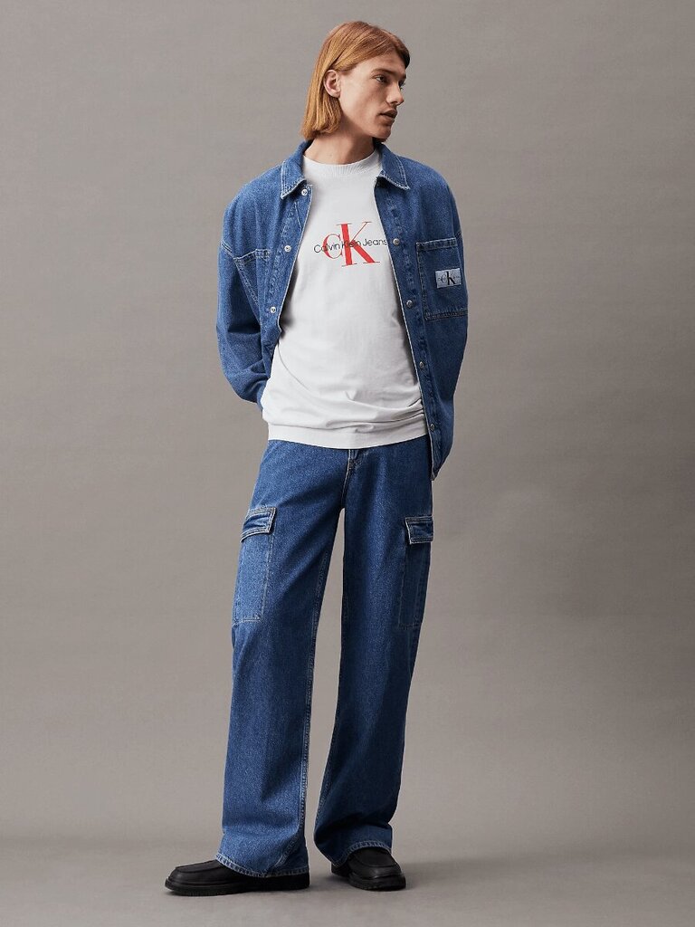 Calvin Klein Jeans krekls vīriešiem Oversized 560077972, gaiši zils cena un informācija | Vīriešu krekli | 220.lv