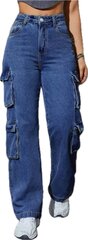 Džinsu bikses sievietēm Idodo fashion, zili цена и информация | Джинсы | 220.lv