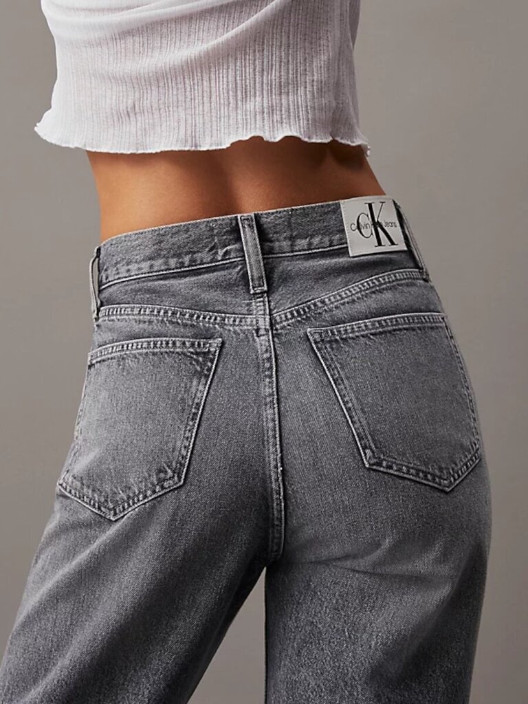 Calvin Klein Jeans džinsi sievietēm High Rise Straight 30' 560077544, pelēki цена и информация | Sieviešu džinsi | 220.lv