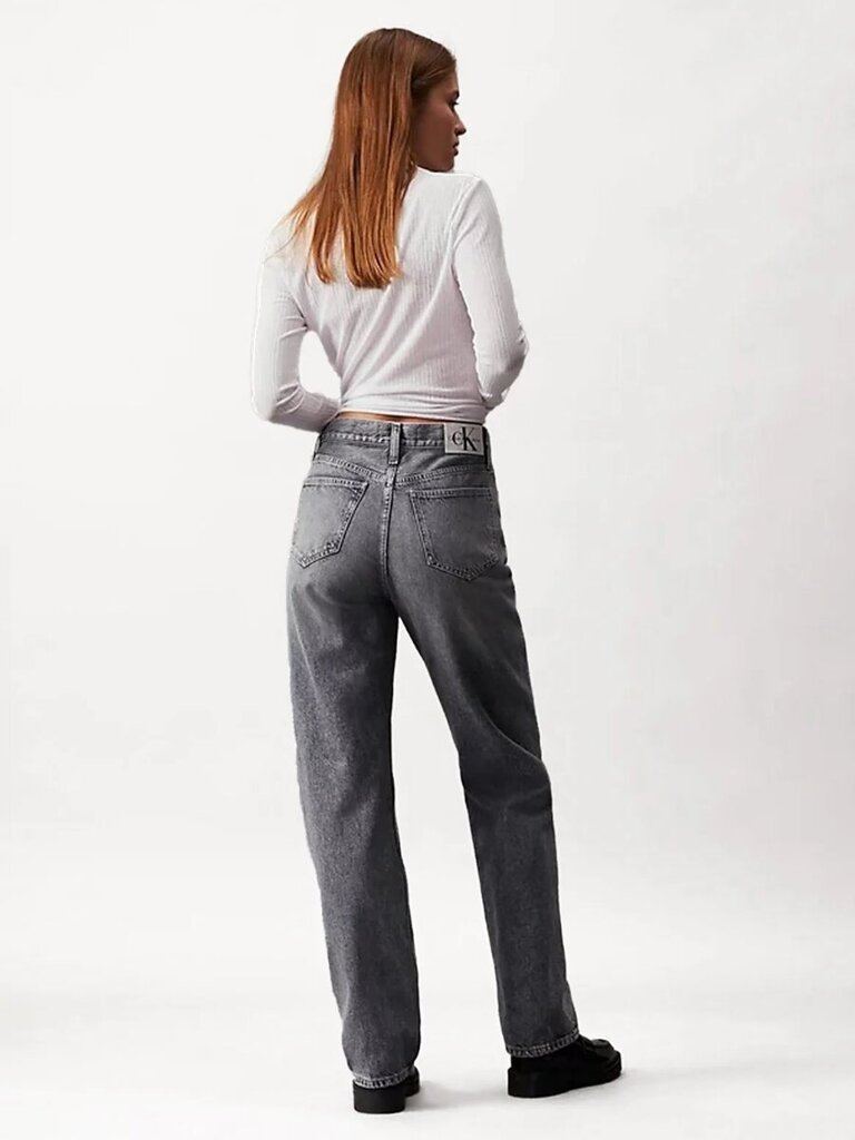 Calvin Klein Jeans džinsi sievietēm High Rise Straight 30' 560077544, pelēki цена и информация | Sieviešu džinsi | 220.lv