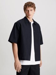Calvin Klein Jeans lina krekls vīriešiem Linen 560077742, melns цена и информация | Мужские рубашки | 220.lv
