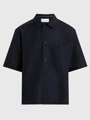 Calvin Klein Jeans lina krekls vīriešiem Linen 560077742, melns цена и информация | Мужские рубашки | 220.lv