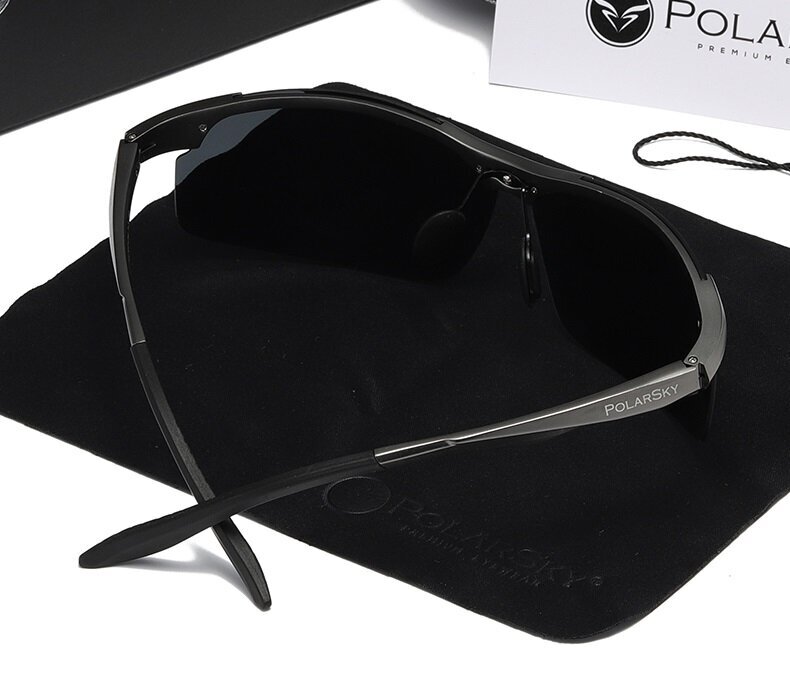 Sporta saulesbrilles PolarSky, melnas cena un informācija | Sporta brilles | 220.lv