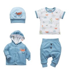 Komplekts zēniem Nini BB-36, zils cena un informācija | Apģērbu komplekti jaundzimušajiem | 220.lv