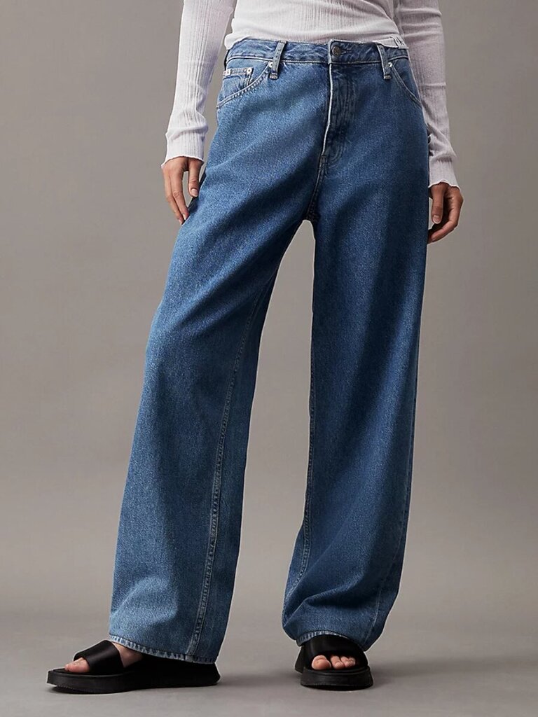 Calvin Klein Jeans džinsi sievietēm 90's Straight 560077534, zili cena un informācija | Sieviešu džinsi | 220.lv