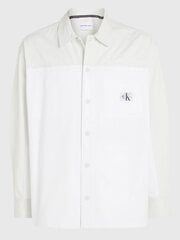 Рубашка CALVIN KLEIN JEANS Blocking Overshirt Icicle Bright White J30J325179CGA 560077708 цена и информация | Мужские рубашки | 220.lv