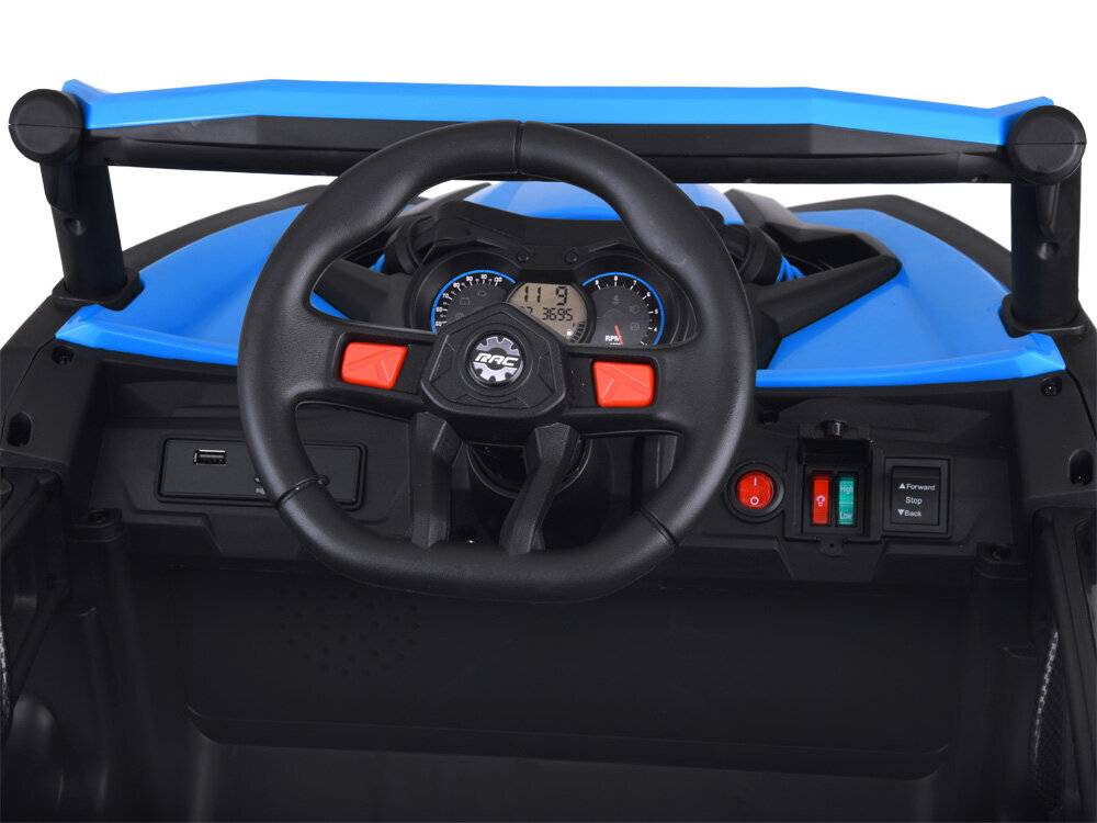 Dubults elektriskais auto ar akumulatoru bērniem Buggy, zils цена и информация | Bērnu elektroauto | 220.lv