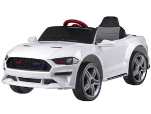 Vienvietīgs bērnu elektroauto Ford Mustang, balts cena un informācija | Bērnu elektroauto | 220.lv