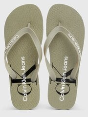 Calvin Klein Jeans iešļūcenes Beach Sandal Glossy 573152200, zaļas цена и информация | Мужские шлепанцы, босоножки | 220.lv