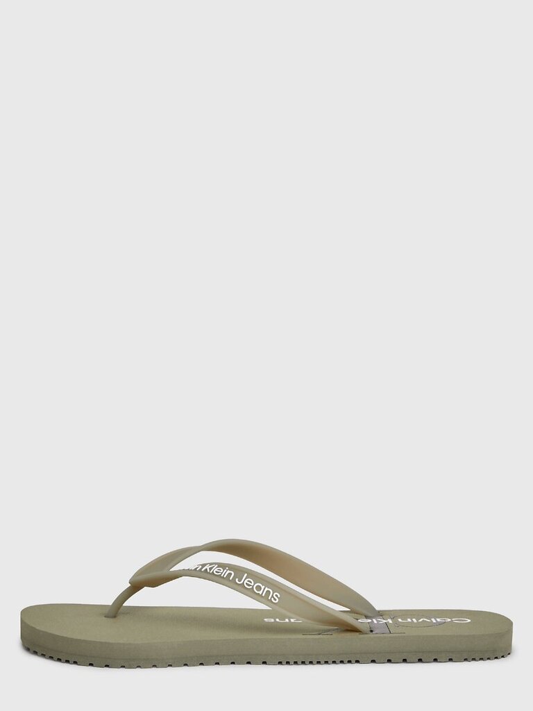 Calvin Klein Jeans iešļūcenes Beach Sandal Glossy 573152200, zaļas cena un informācija | Vīriešu iešļūcenes, čības, sandales | 220.lv