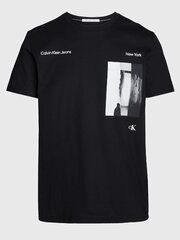 Calvin Klein Jeans T-krekls vīriešiem Serenity Multi Graphic 560077917, melns цена и информация | Мужские футболки | 220.lv