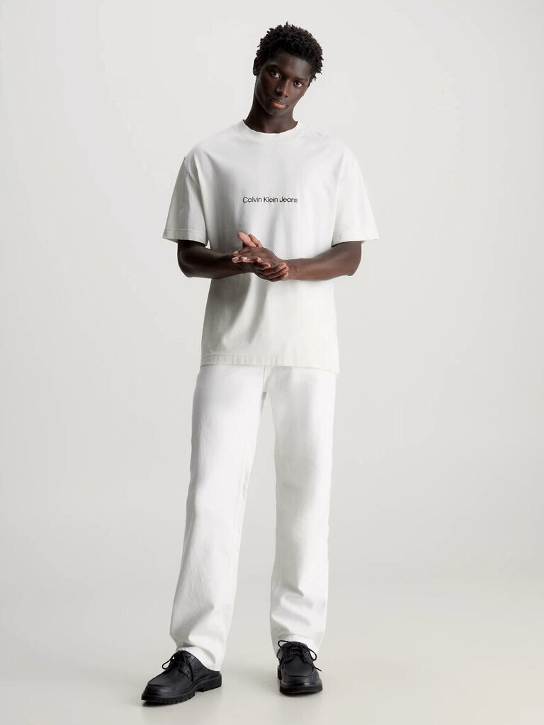 Calvin Klein Jeans T-krekls vīriešiem Square Frequency Logo 560077983, balts цена и информация | Vīriešu T-krekli | 220.lv