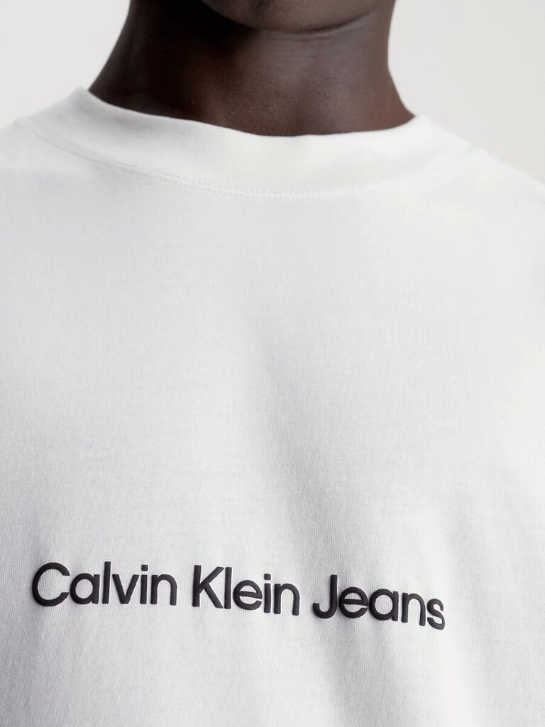 Calvin Klein Jeans T-krekls vīriešiem Square Frequency Logo 560077983, balts цена и информация | Vīriešu T-krekli | 220.lv