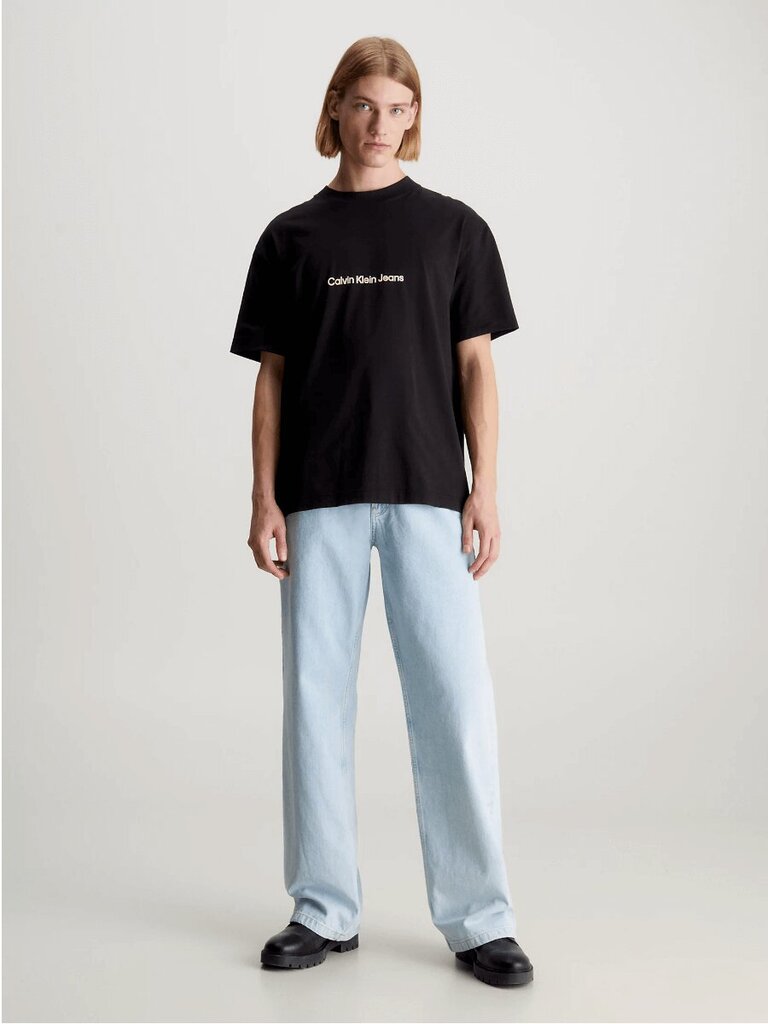 Calvin Klein Jeans T-krekls vīriešiem Square Frequency Logo 560077979, melns цена и информация | Vīriešu T-krekli | 220.lv