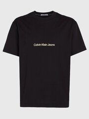 Calvin Klein Jeans T-krekls vīriešiem Square Frequency Logo 560077979, melns цена и информация | Мужские футболки | 220.lv