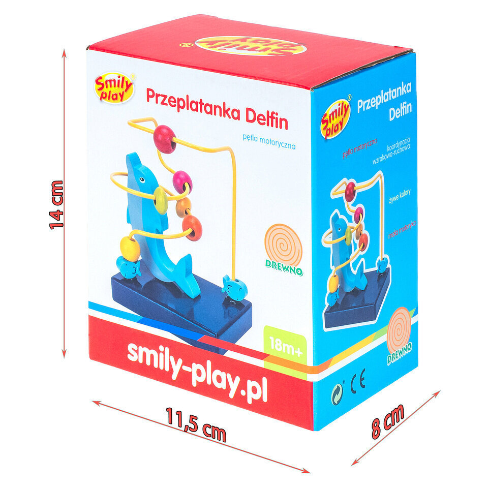 Izglītojošs koka labirints Smily Play Dolphin cena un informācija | Rotaļlietas zīdaiņiem | 220.lv